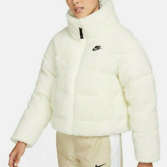 Nike Sportswear Women's S Therma-FIT Cream Down Fill Sherpa Jacket DD4654-715